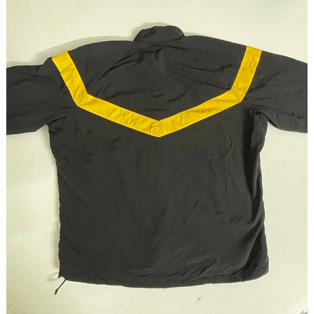 US Army APFU Physical Fitness Jacket Black Yellow Large Long 8415-01-623-8633